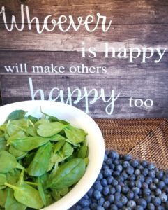Happy Spinach and Blueberries