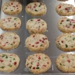 Santa's Whiskers Cookies on Baking Sheet