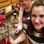 Ashley baking with Nana