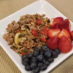 Turkey Skillet with Blueberries and Strawberries