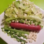 Grass Fed Beef Hot Dog and Caesar Salad