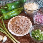 Ingredients for anaheim pepper casserole