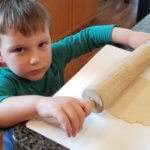 Rolling out the cassava tortilla